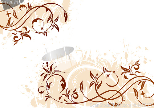 Image of Grunge Floral Background