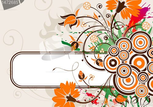 Image of Grunge Floral Frame