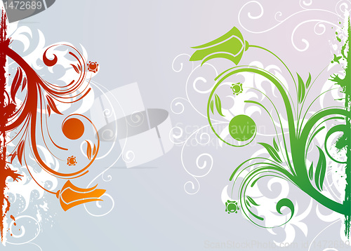 Image of Grunge Floral background