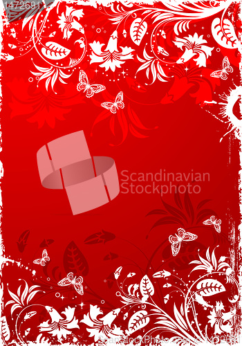 Image of Grunge Floral Frame