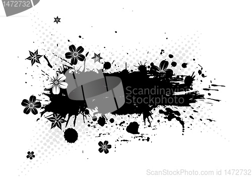 Image of Grunge Flower Frame