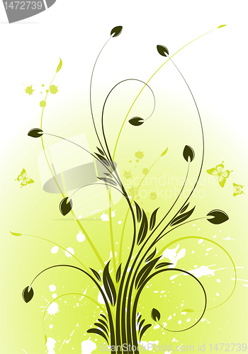 Image of Grunge Floral Background