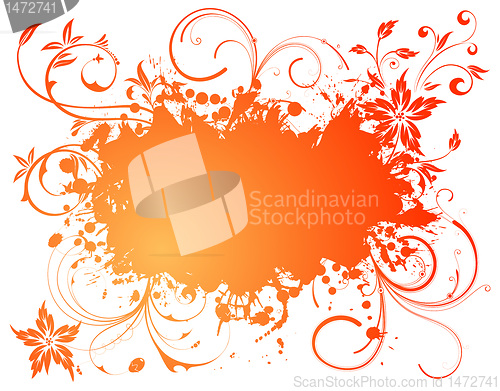Image of Grunge Floral Frame