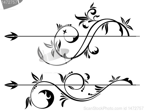 Image of Floral Scroll Element