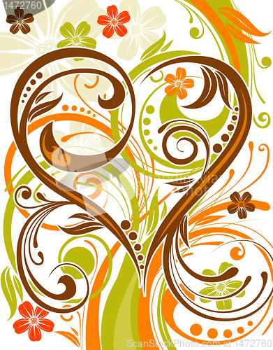 Image of Flower background with heart