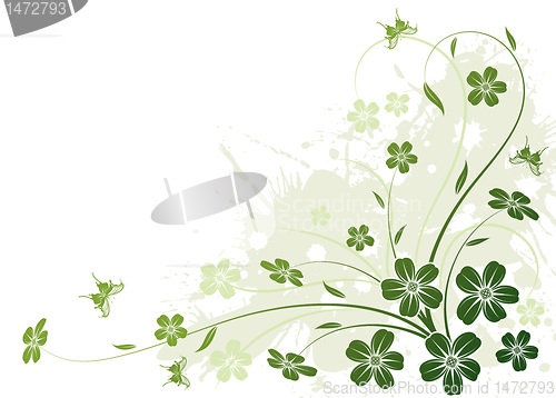 Image of Grunge Floral background