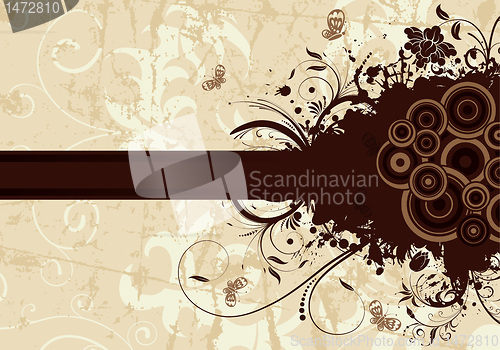 Image of Grunge Floral Background