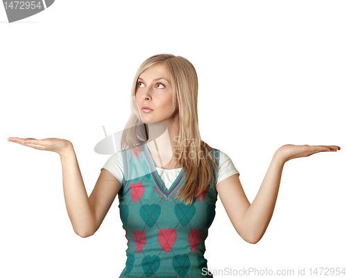 Image of woman with open hands