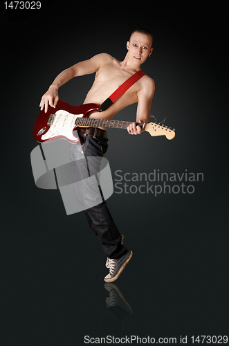Image of punk man with the guitar