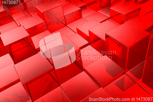 Image of red cubes