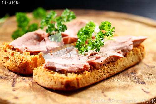 Image of Bruschetta with liver pate