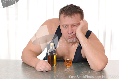 Image of drunk man