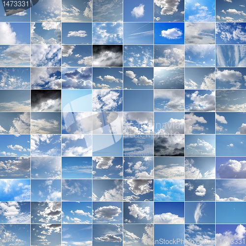 Image of Blue sky collage