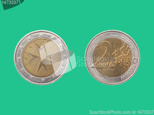 Image of Euro coin from Malta