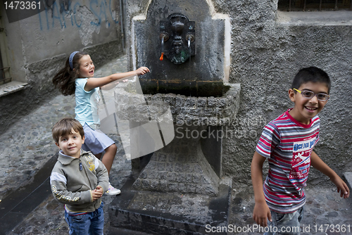 Image of Playing with water