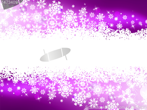 Image of Purple winter background & snowflakes. EPS 8