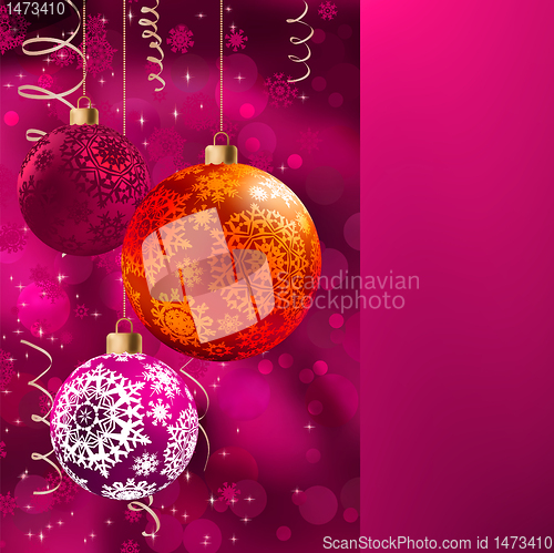 Image of Merry christmas card. EPS 8