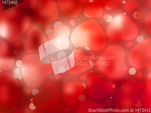 Image of Valentine card with copy space. EPS 8