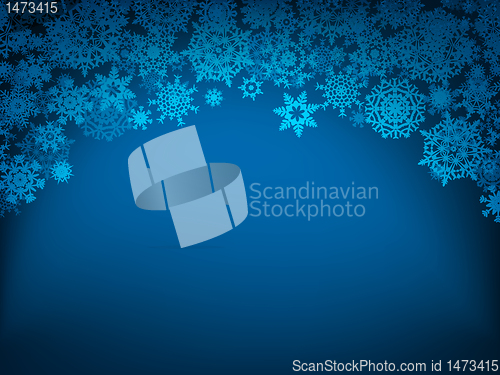 Image of Christmas background with snowflakes. EPS 8