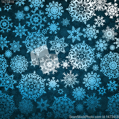 Image of Christmas pattern snowflake background. EPS 8