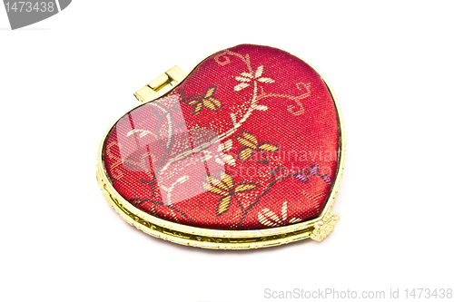 Image of Red cosmetic mirror 