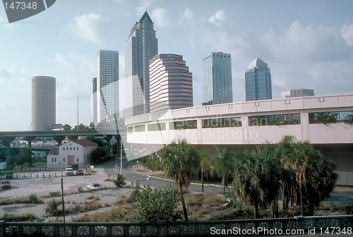 Image of Highway and skyline in Tampa, Florida