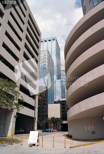 Image of Several buildings downtown, street level
