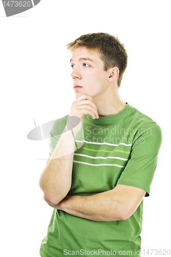 Image of Young man thinking