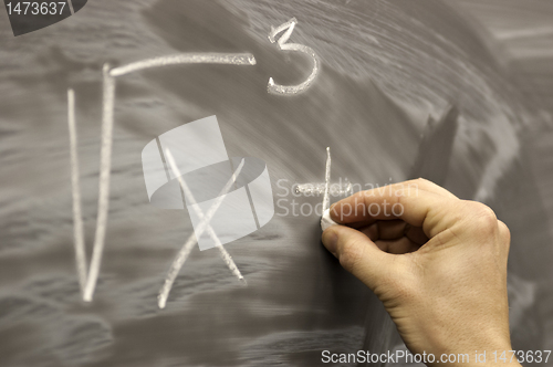 Image of Drawing on school desk mathematics formula symbols