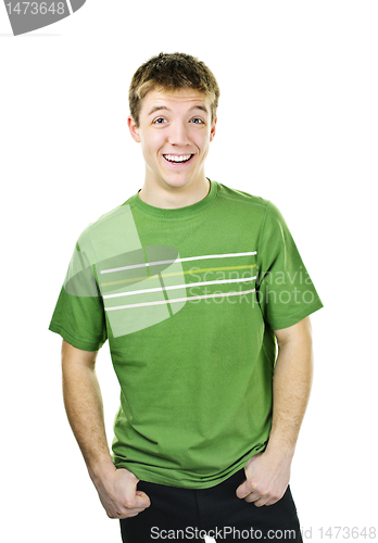 Image of Young man laughing