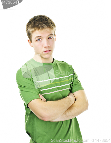 Image of Young man with crossed arms