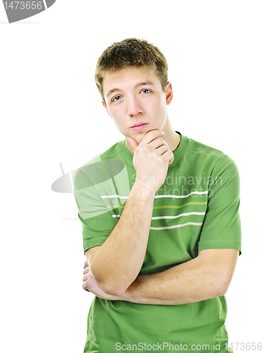 Image of Young man thinking