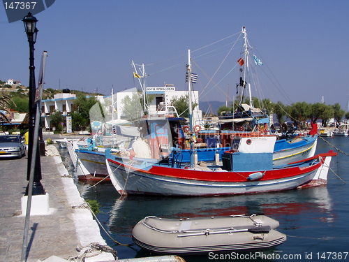 Image of Boats on the Harbour of Pythagorio, Samos