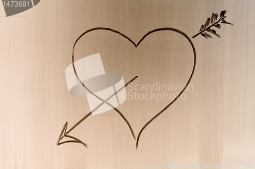 Image of Someone draw shaded love symbol