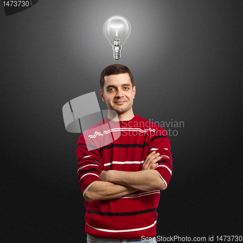 Image of young male have got an idea