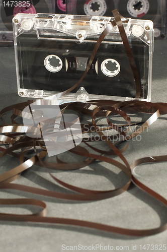 Image of Audio tape cassette with subtracted out tape