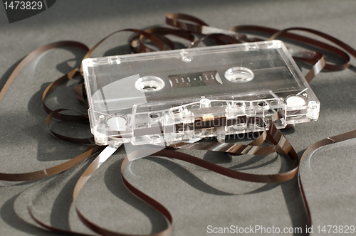 Image of Audio tape cassette with subtracted out tape