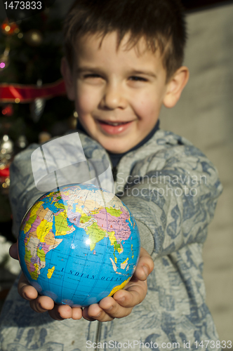 Image of Child who give as gift the world