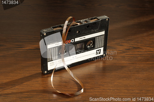 Image of Audio tape cassette with subtracted out tape