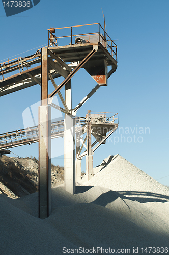 Image of Machinery in a limestone quarry
