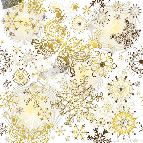 Image of Christmas golden pattern