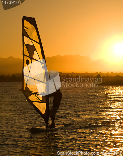 Image of windsurfing