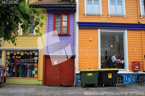 Image of Colorful townhouses in Stavanger, Norway