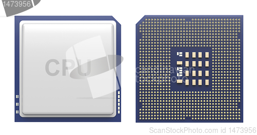 Image of Computer processor isolated on white