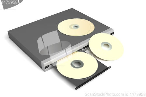 Image of Disc player with golden discs