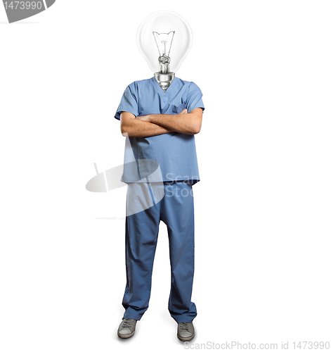 Image of lamp-head doctor male