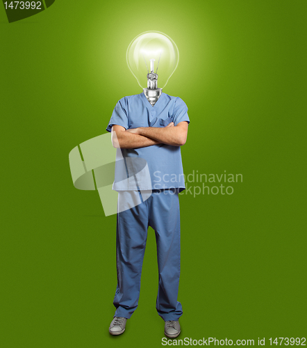 Image of lamp-head doctor male