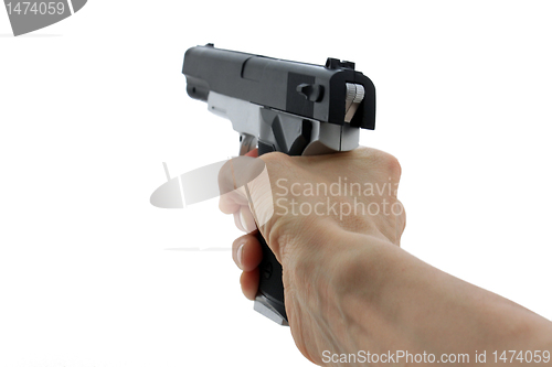 Image of hand with gun