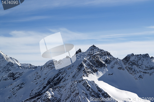 Image of High mountains in winter