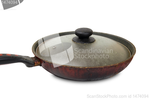 Image of Dirty old frying-pan